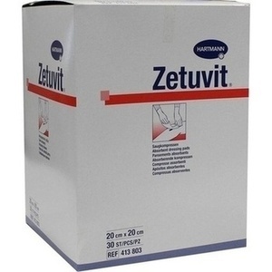 ZETUVIT Saugkompressen unsteril 20x20 cm