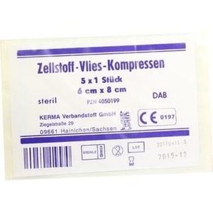 ZELLSTOFF VLIES Kompressen steril 6x8 cm