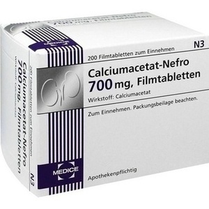 CALCIUMACETAT NEFRO 700 mg Filmtabletten