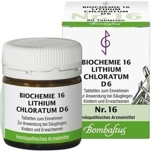 BIOCHEMIE 16 Lithium chloratum D 6 Tabletten