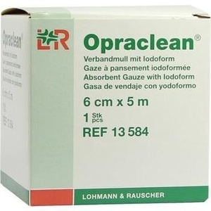 OPRACLEAN Verbandmull m.Jodoform 6 cmx5 m