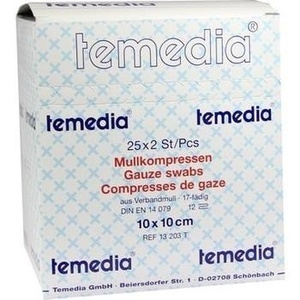 MULLKOMPRESSEN 10x10 cm steril 12fach 17fädig