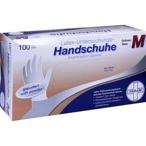 HANDSCHUHE Einmal Latex gepudert M