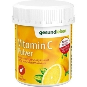 gesund leben Vitamin C Pulver (mit Messlöffel)