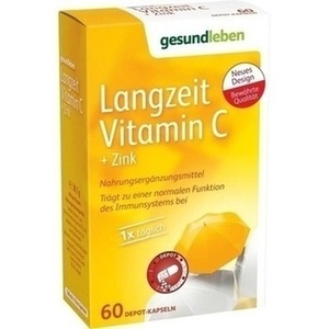 gesund leben Langzeit Vitamin C + Zink Depot-Kapseln