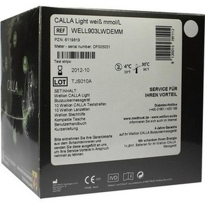 Wellion CALLA light Blutzuckermg. Set mmol/l weiß