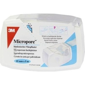 MICROPORE Vliespfl.2,5cmx5m m.Abroller 1530NP-1SD