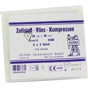 ZELLSTOFF VLIES Kompressen steril 10x10 cm