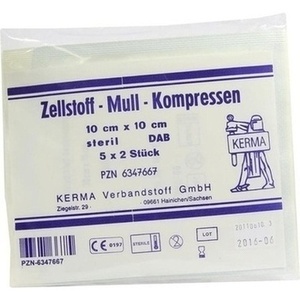 ZELLSTOFF MULLKOMPRESSEN 10x10 cm steril