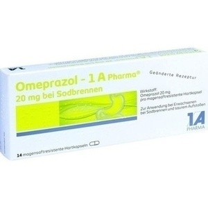 OMEPRAZOL-1A Pharma 20 mg bei Sodbrennen HKM