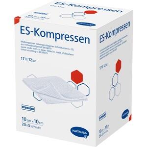ES-KOMPRESSEN steril 10x10 cm 12fach Großpackung