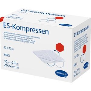 ES-KOMPRESSEN steril 10x20 cm 12fach Großpackung