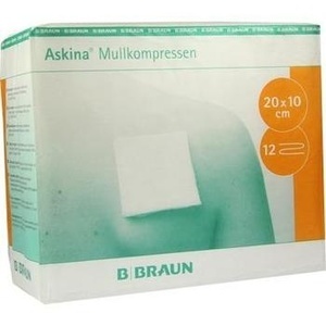 ASKINA Mullkompressen 10x20 cm unsteril 12fach