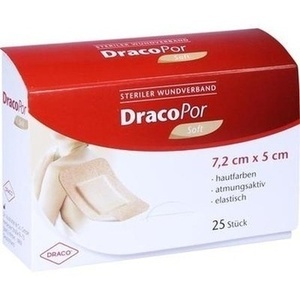 DRACOPOR Wundverband 5x7,2 cm steril hautfarben