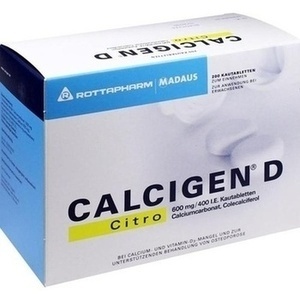 CALCIGEN D Citro 600 mg/400 I.E. Kautabletten