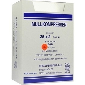 MULLKOMPRESSEN 5x5 cm steril 12fach BW