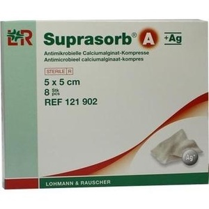 SUPRASORB A+Ag Antimik.Cal.Alginat Kompr.5x5 cm