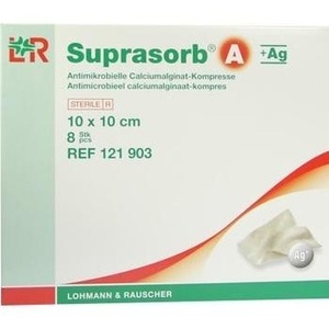 SUPRASORB A+Ag Antimik.Cal.Alginat Kompr.10x10 cm