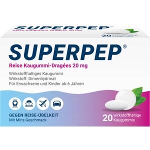 SUPERPEP Reise Kaugummi Dragees 20 mg