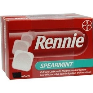 Abbildung von Rennie Spearmint Kautabletten