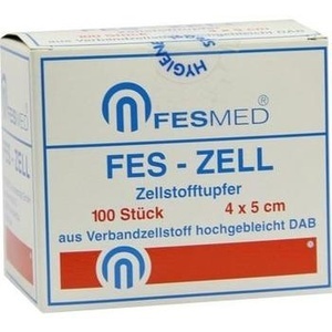 ZELLSTOFFTUPFER FES ZELL 4x5 cm hochgebleicht