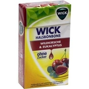 WICK Wildkirsche &amp; Eukalyptus Bonbons o.Zucker
