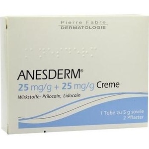 ANESDERM 25 mg/g + 25 mg/g Creme+2 Pflaster