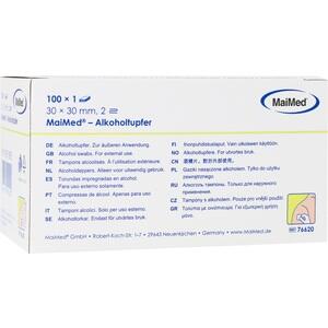MAIMED Alkoholtupfer 30x30 mm weiß aus Vlies