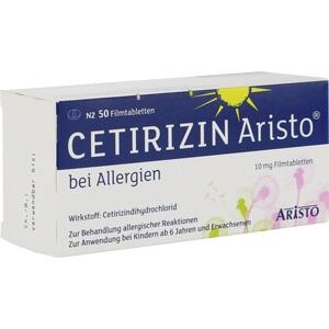 CETIRIZIN Aristo bei Allergien 10 mg Filmtabletten