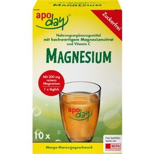 APODAY Magnesium Mango-Maracuja zuckerfrei Pulver