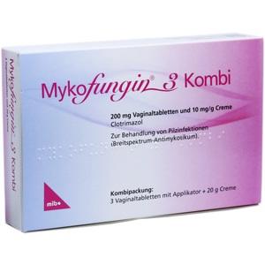 MYKOFUNGIN 3 Kombi 200 mg Vaginaltab.+10 mg/g Cre.
