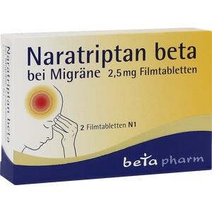 NARATRIPTAN beta bei Migräne 2,5 mg Filmtabletten