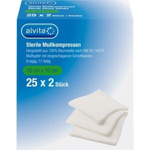 ALVITA Mullkompressen steril 10x10 cm