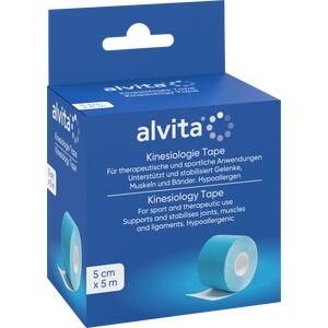 ALVITA Kinesiologie Tape 5 cmx5 m blau
