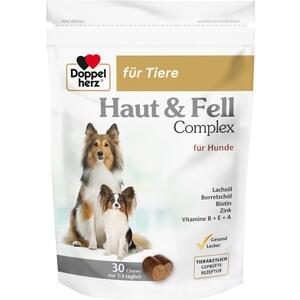 DOPPELHERZ für Tiere Haut&Fell Compl.Chews f.Hunde