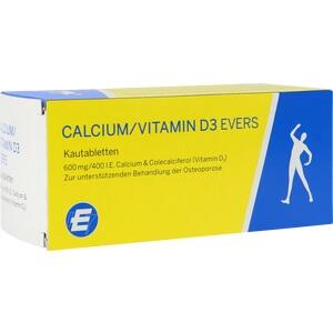 Calcium/Vitamin D3 Evers 600 Mg / 400 I.E Kautabl.