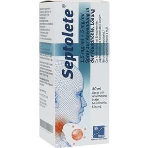 SEPTOLETE 1,5mg/ml + 5mg/ml Spr.z.Anw.i.d.Mundhö.