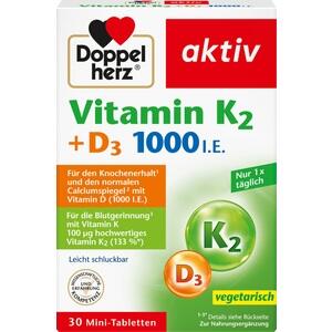 DOPPELHERZ Vitamin K2+D3 1000 I.E. Tabletten