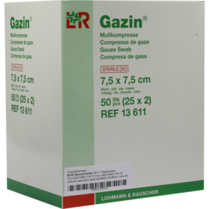 GAZIN Mullkomp.7,5x7,5 cm steril 8fach