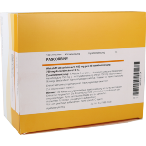 PASCORBIN 750 mg ascorbinezuur/5 ml injectievloeistof.