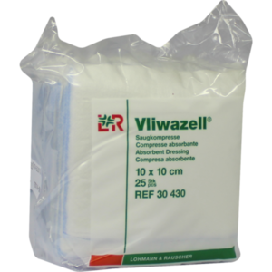 VLIWAZELL Saugkompressen unsteril 10x10 cm