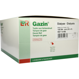 GAZIN Dialysetupfer 2+3 steril m.Schutzring