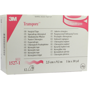 TRANSPORE 2,5 cmx9,1 m Pflaster