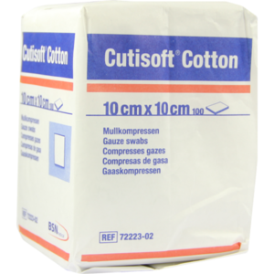 CUTISOFT Cotton Kompr.10x10 cm unsteril