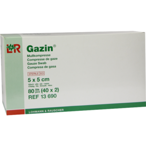 GAZIN Mullkomp.5x5 cm steril 12fach