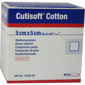 CUTISOFT Cotton Kompr.5x5 cm steril
