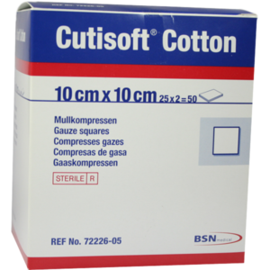 CUTISOFT Cotton Kompr.10x10 cm steril