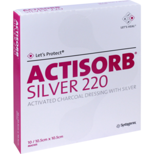 ACTISORB 220 Silver 10,5x10,5 cm steril Kompressen