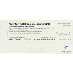ARGENTUM METALLICUM praeparatum D 30 Ampullen