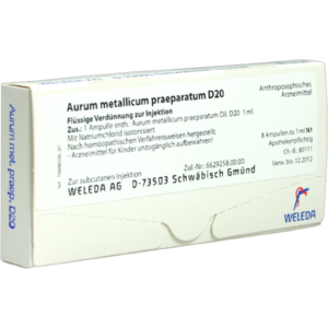 AURUM METALLICUM PRAEPARATUM D 20 Ampullen
